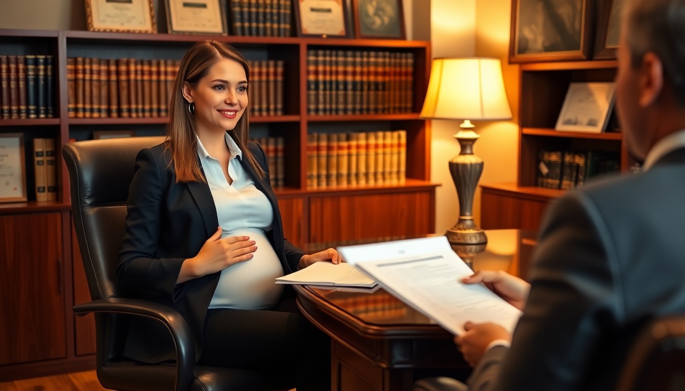 Le rôle d'une avocate enceinte face à ses clients